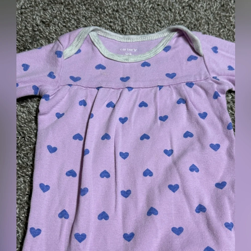 Carter's Lavender Hearts Baby Sleep Sack Gown One Size